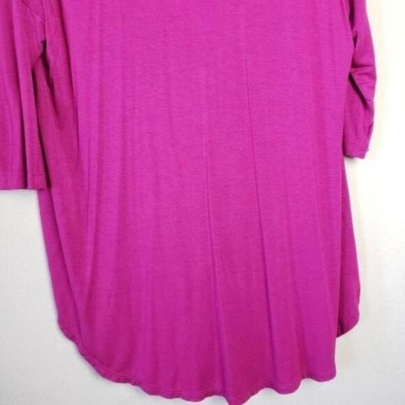 Kate & Mallory 3/4 sleeve twist front high low tunic top size large - Picture 8 of 8